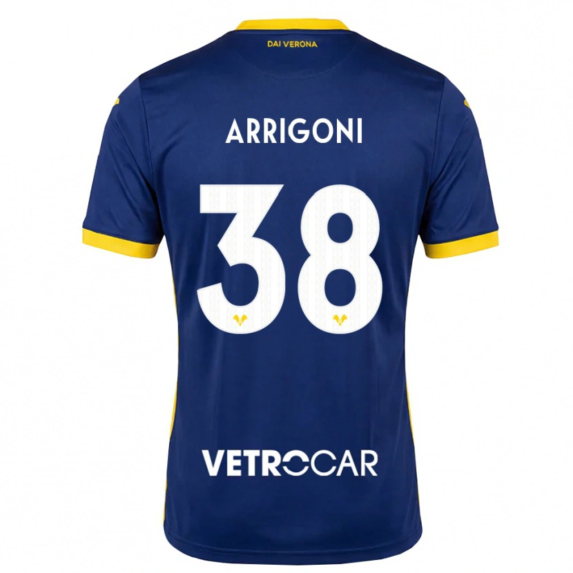 Danxen Hombre Camiseta Arrigoni #38 Azul Real Amarillo Blanco 1ª Equipación 2026/27 La Camisa