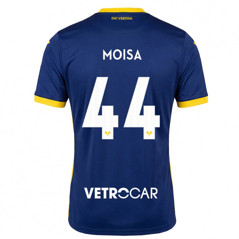 Danxen Hombre Camiseta Davide Moisa #44 Azul Real Amarillo Blanco 1ª Equipación 2026/27 La Camisa
