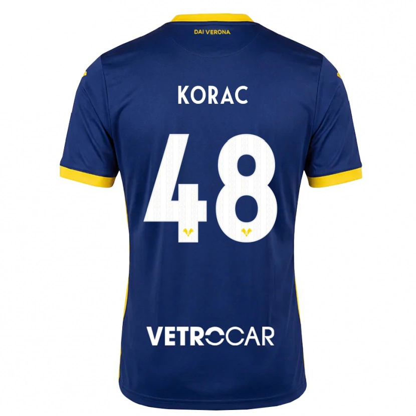 Danxen Hombre Camiseta Seid Korac #48 Azul Real Amarillo Blanco 1ª Equipación 2026/27 La Camisa