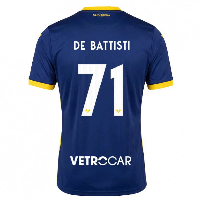 Danxen Hombre Camiseta Davide De Battisti #71 Azul Real Amarillo Blanco 1ª Equipación 2026/27 La Camisa
