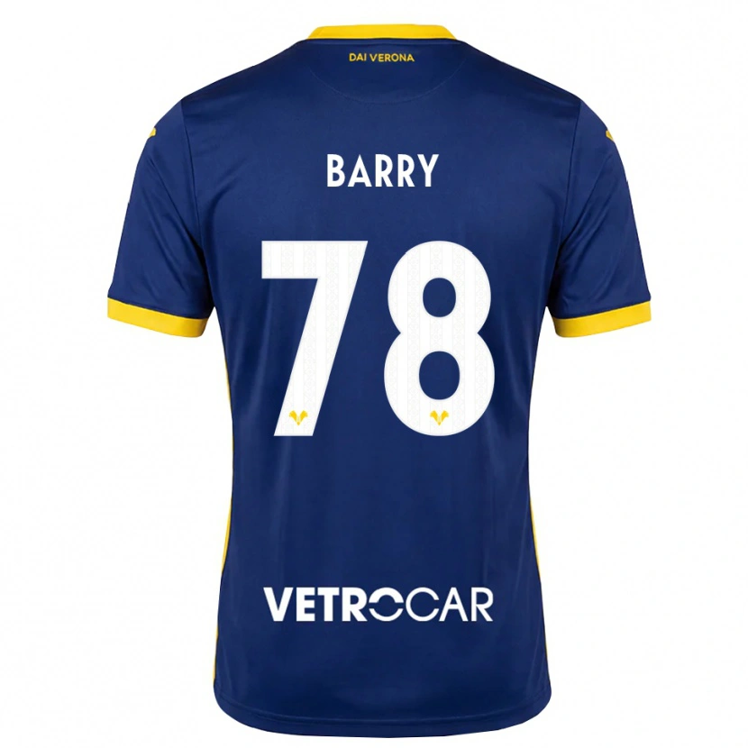 Danxen Hombre Camiseta Oumar Barry #78 Azul Real Amarillo Blanco 1ª Equipación 2026/27 La Camisa