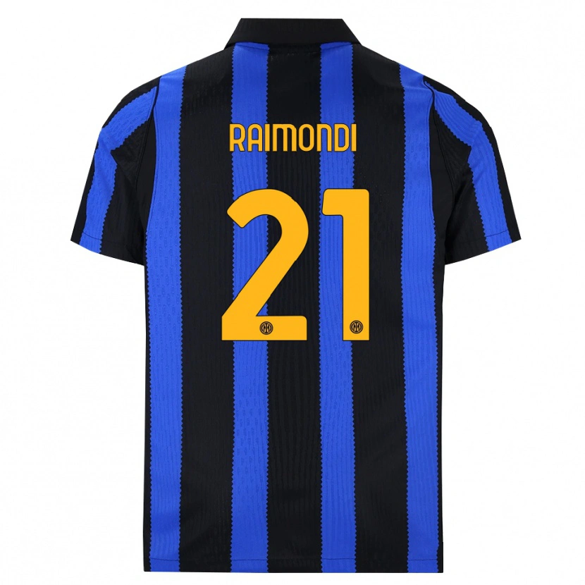 Danxen Hombre Camiseta Paolo Raimondi #21 Negro Azul Amarillo 1ª Equipación 2026/27 La Camisa