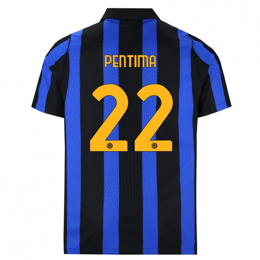 Danxen Hombre Camiseta Alessandro Pentima #22 Negro Azul Amarillo 1ª Equipación 2026/27 La Camisa