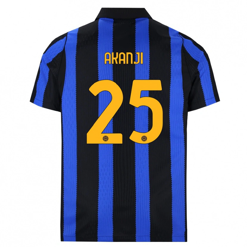 Danxen Hombre Camiseta Manuel Akanji #25 Negro Azul Amarillo 1ª Equipación 2026/27 La Camisa