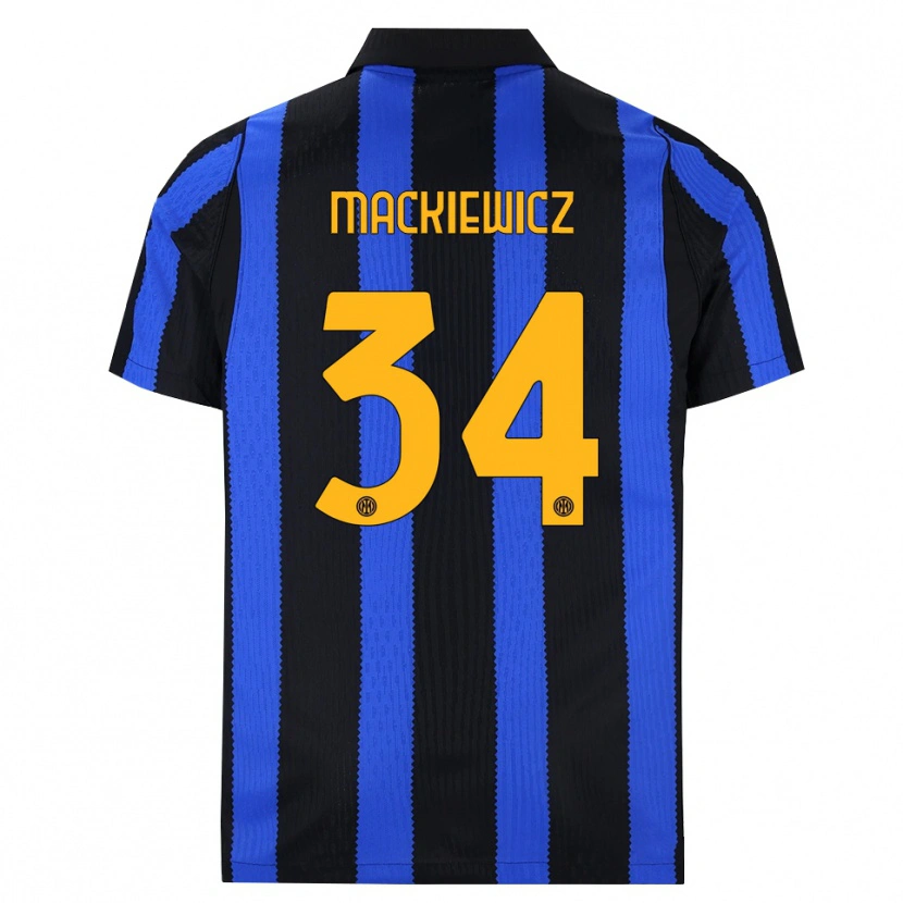 Danxen Hombre Camiseta Patryk Mackiewicz #34 Negro Azul Amarillo 1ª Equipación 2026/27 La Camisa