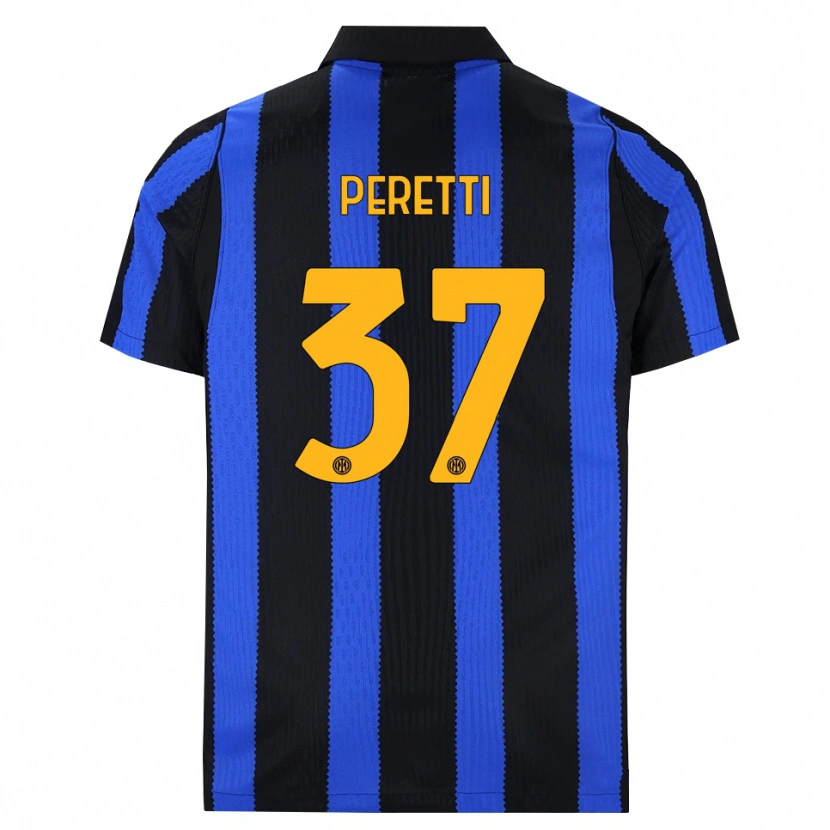 Danxen Hombre Camiseta Lorenzo Peretti #37 Negro Azul Amarillo 1ª Equipación 2026/27 La Camisa