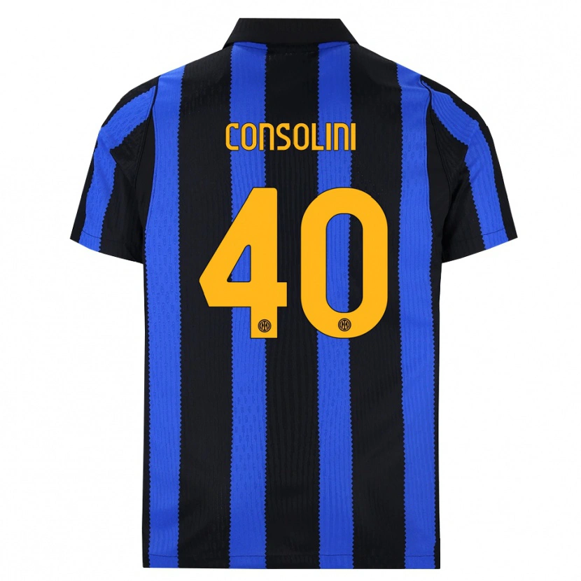 Danxen Hombre Camiseta Lidia Consolini #40 Negro Azul Amarillo 1ª Equipación 2026/27 La Camisa