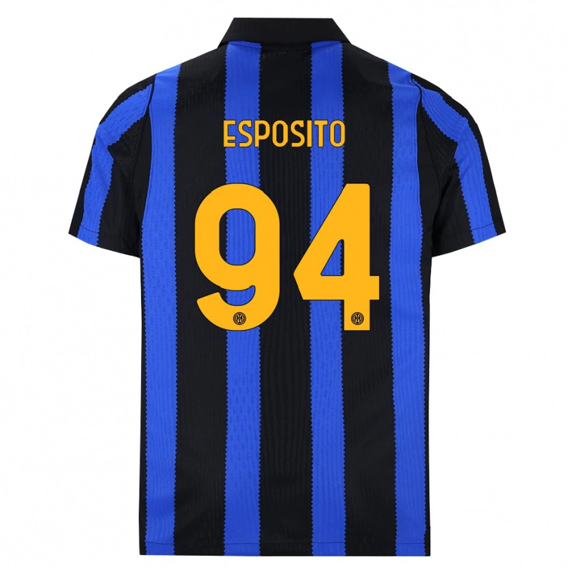 Danxen Hombre Camiseta Pio Esposito #94 Negro Azul Amarillo 1ª Equipación 2026/27 La Camisa