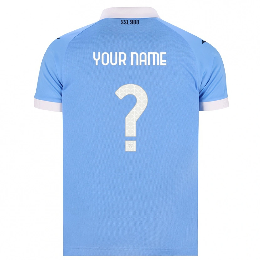 Danxen Hombre Camiseta Su Nombre #0 Azul Cielo Negro Blanco 1ª Equipación 2026/27 La Camisa