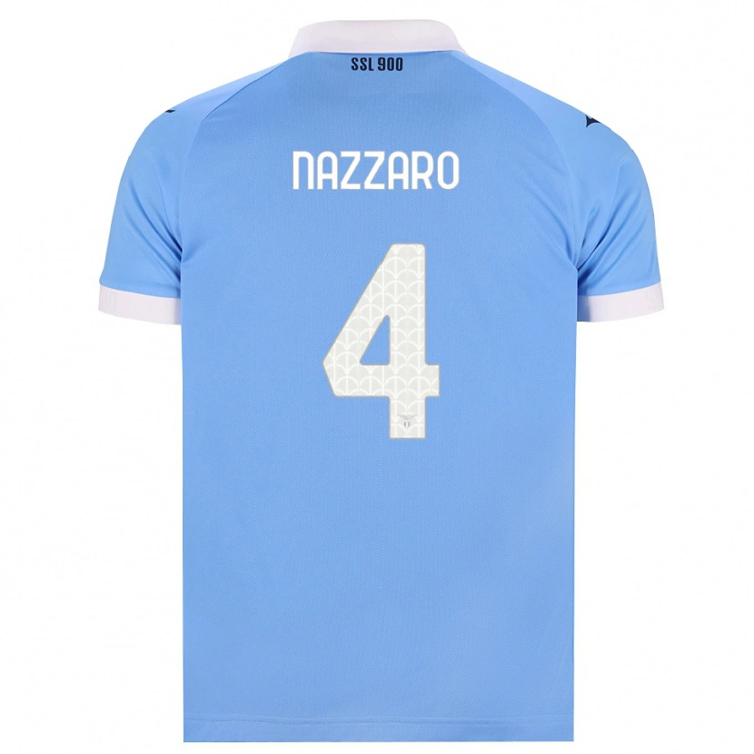 Danxen Hombre Camiseta Marco Nazzaro #4 Azul Cielo Negro Blanco 1ª Equipación 2026/27 La Camisa