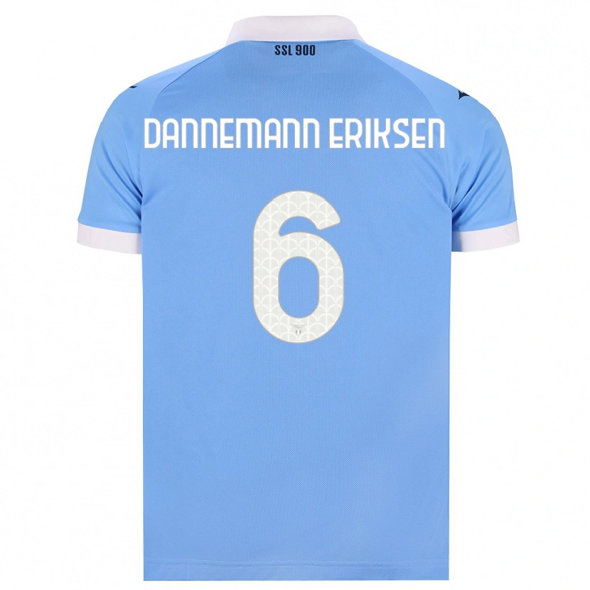 Danxen Hombre Camiseta Louise Dannemann Eriksen #6 Azul Cielo Negro Blanco 1ª Equipación 2026/27 La Camisa