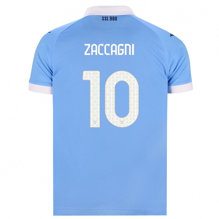 Danxen Hombre Camiseta Mattia Zaccagni #10 Azul Cielo Negro Blanco 1ª Equipación 2026/27 La Camisa