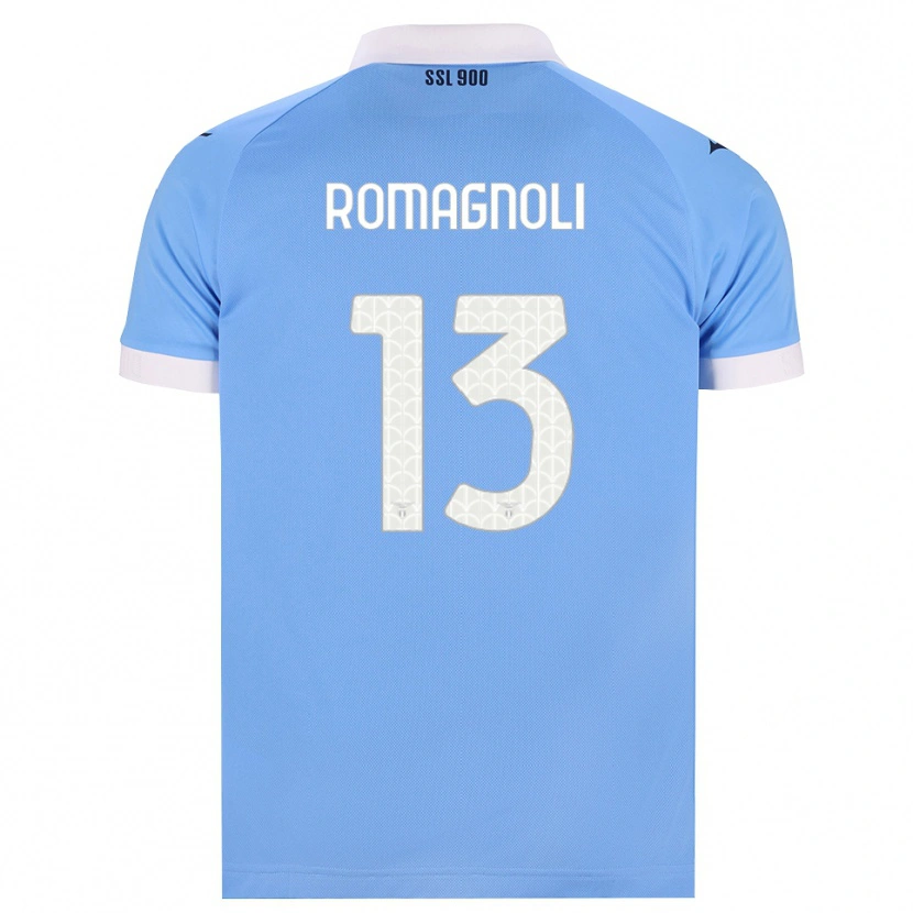 Danxen Hombre Camiseta Alessio Romagnoli #13 Azul Cielo Negro Blanco 1ª Equipación 2026/27 La Camisa