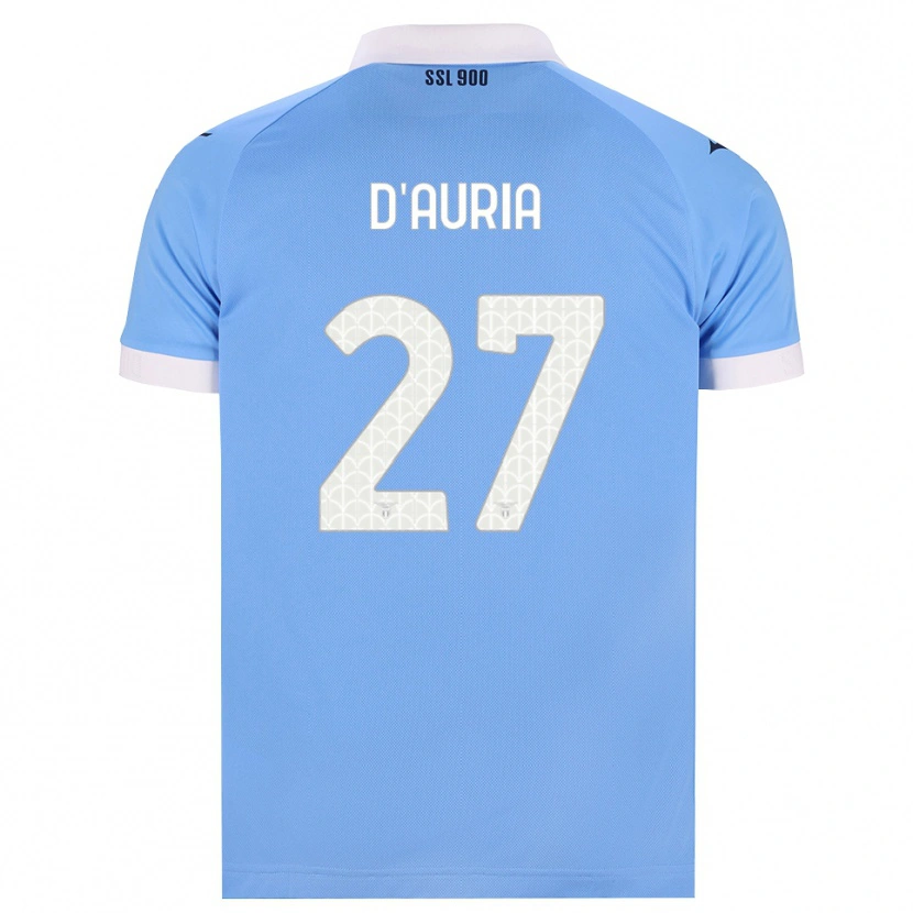 Danxen Hombre Camiseta Federica D'auria #27 Azul Cielo Negro Blanco 1ª Equipación 2026/27 La Camisa