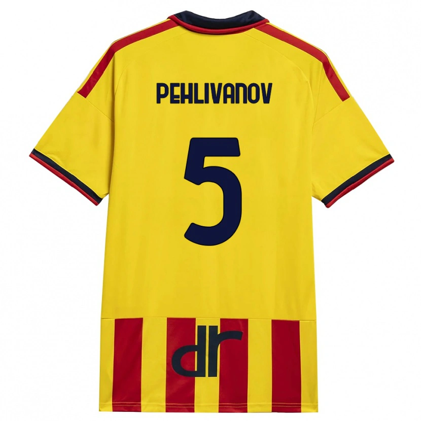 Danxen Hombre Camiseta Cristian Pehlivanov #5 Amarillo Rojo 1ª Equipación 2026/27 La Camisa