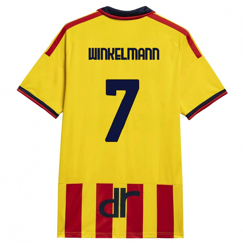 Danxen Hombre Camiseta Till Winkelmann #7 Amarillo Rojo 1ª Equipación 2026/27 La Camisa