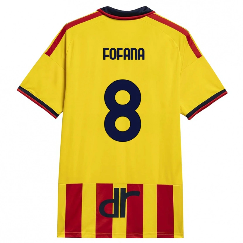 Danxen Hombre Camiseta Sadik Fofana #8 Amarillo Rojo 1ª Equipación 2026/27 La Camisa