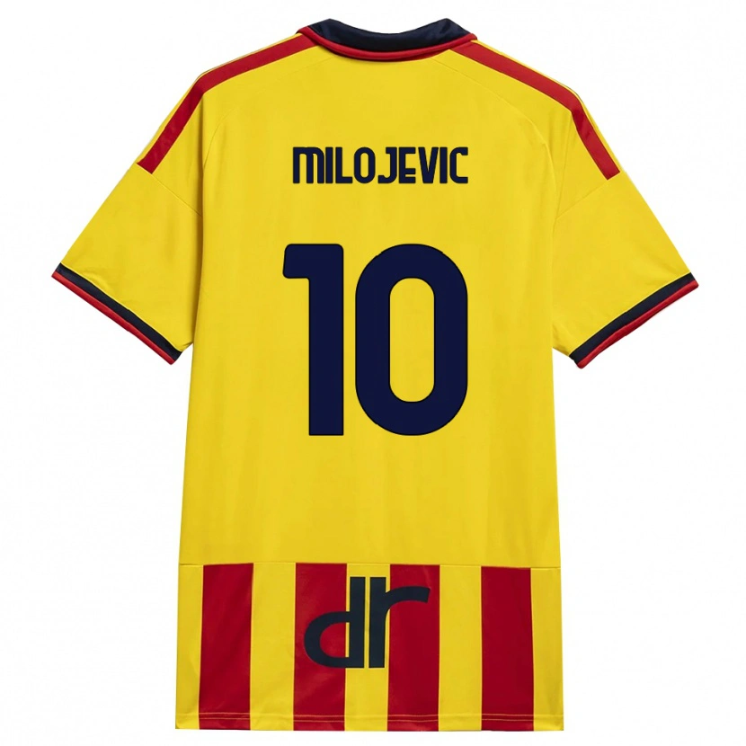 Danxen Hombre Camiseta Nemanja Milojevic #10 Amarillo Rojo 1ª Equipación 2026/27 La Camisa