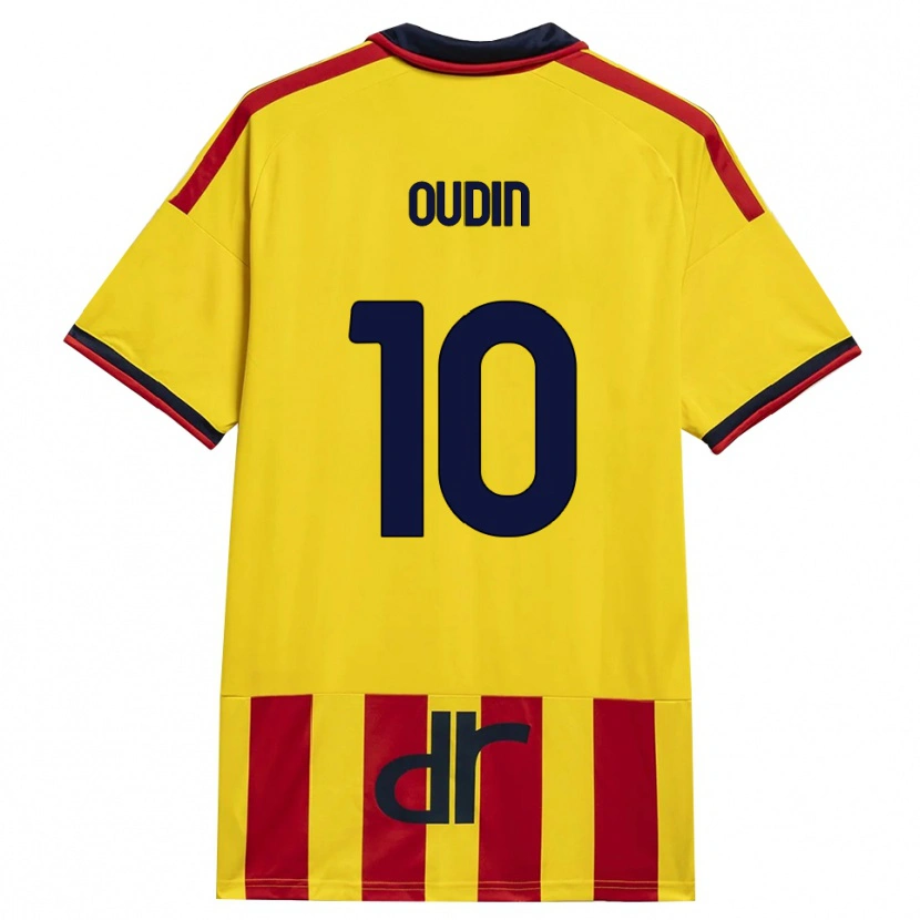 Danxen Hombre Camiseta Rémi Oudin #10 Amarillo Rojo 1ª Equipación 2026/27 La Camisa