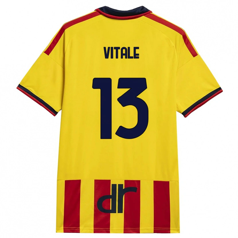 Danxen Hombre Camiseta Leonardo Vitale #13 Amarillo Rojo 1ª Equipación 2026/27 La Camisa
