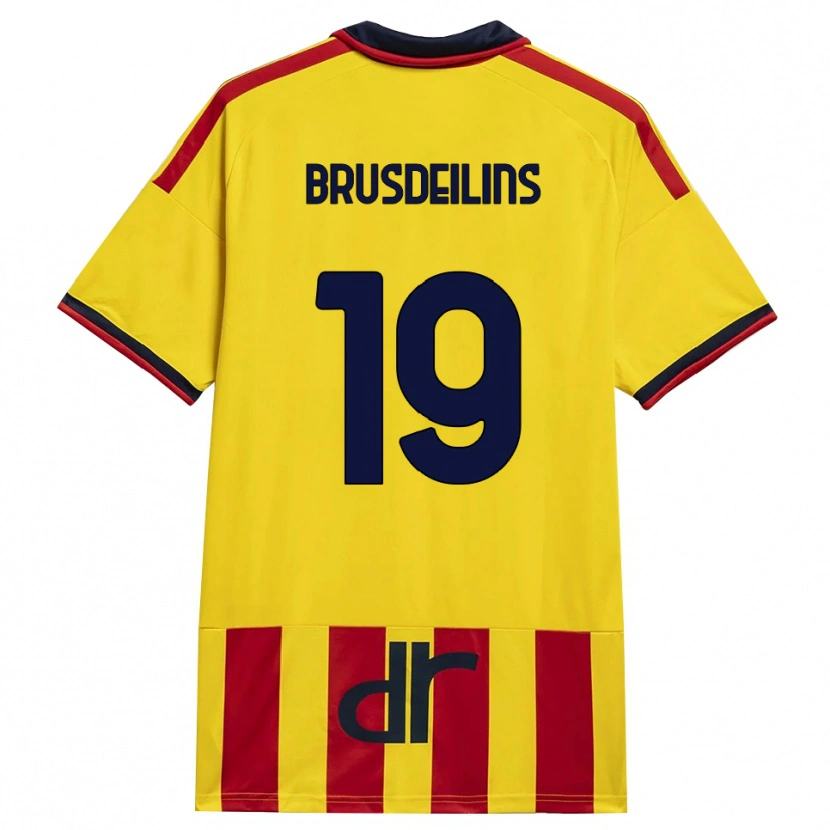 Danxen Hombre Camiseta Bilal Brusdeilins #19 Amarillo Rojo 1ª Equipación 2026/27 La Camisa