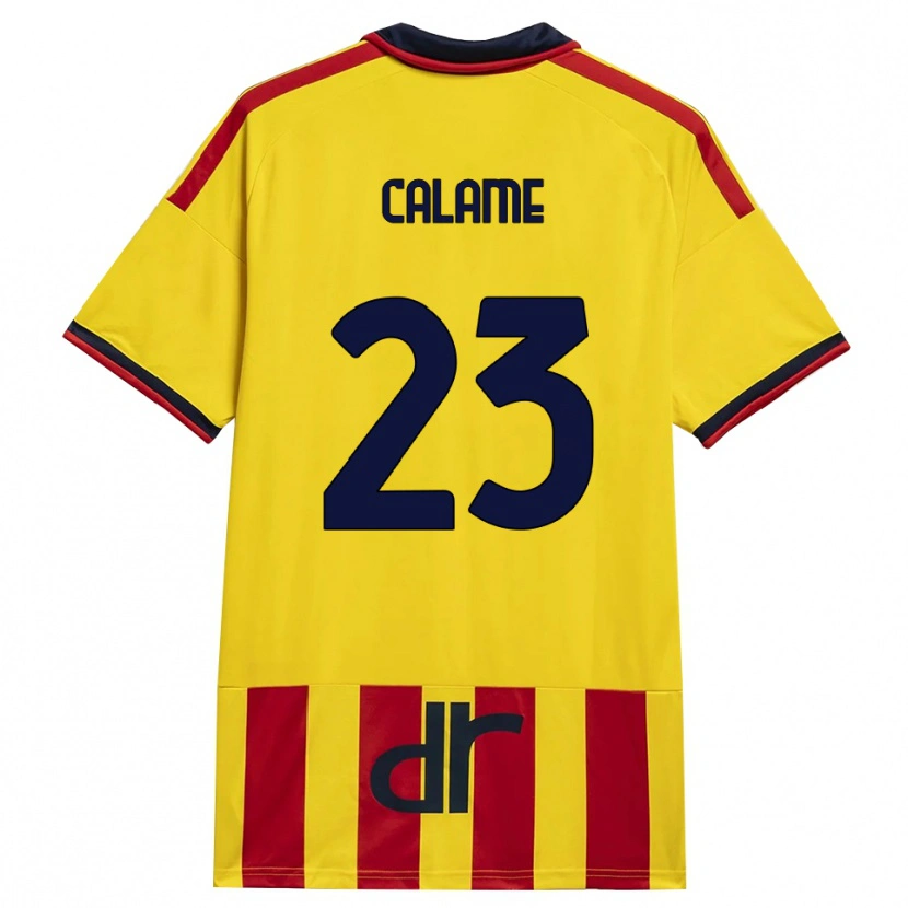 Danxen Hombre Camiseta Marouane Calame #23 Amarillo Rojo 1ª Equipación 2026/27 La Camisa