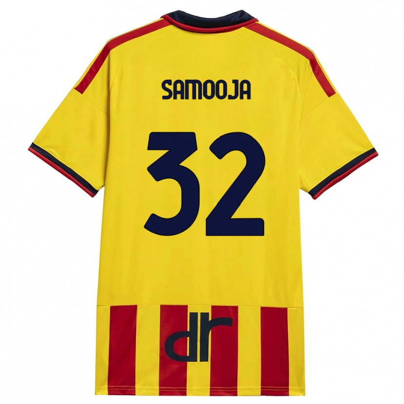 Danxen Hombre Camiseta Jasper Samooja #32 Amarillo Rojo 1ª Equipación 2026/27 La Camisa