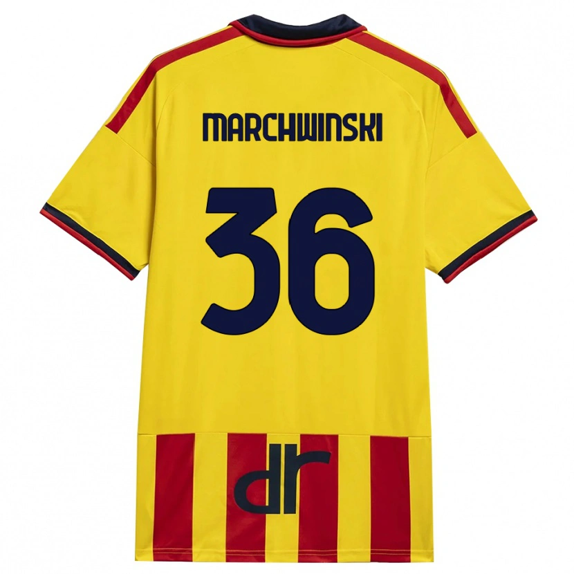 Danxen Hombre Camiseta Filip Marchwinski #36 Amarillo Rojo 1ª Equipación 2026/27 La Camisa