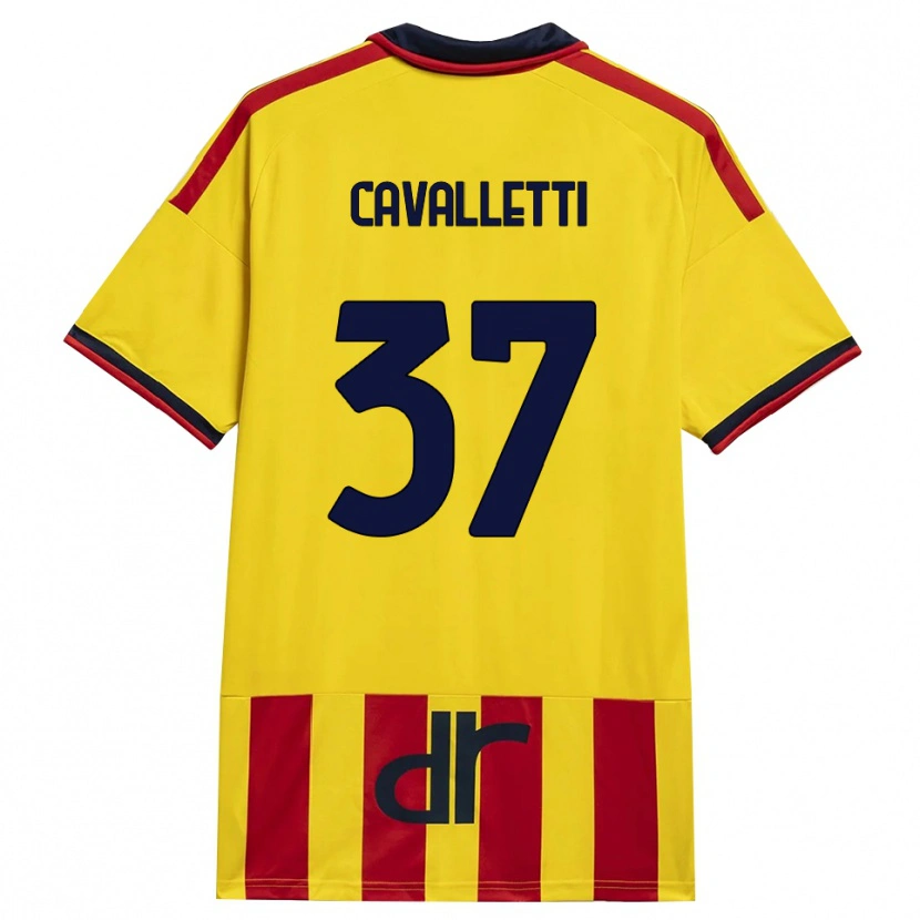 Danxen Hombre Camiseta Cristian Cavalletti #37 Amarillo Rojo 1ª Equipación 2026/27 La Camisa