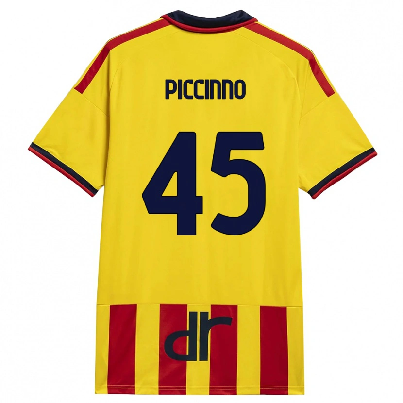 Danxen Hombre Camiseta Daniele Piccinno #45 Amarillo Rojo 1ª Equipación 2026/27 La Camisa