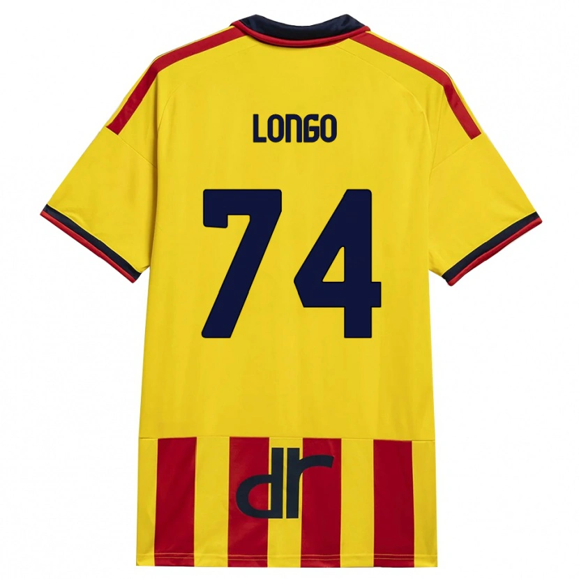 Danxen Hombre Camiseta Francesco Longo #74 Amarillo Rojo 1ª Equipación 2026/27 La Camisa