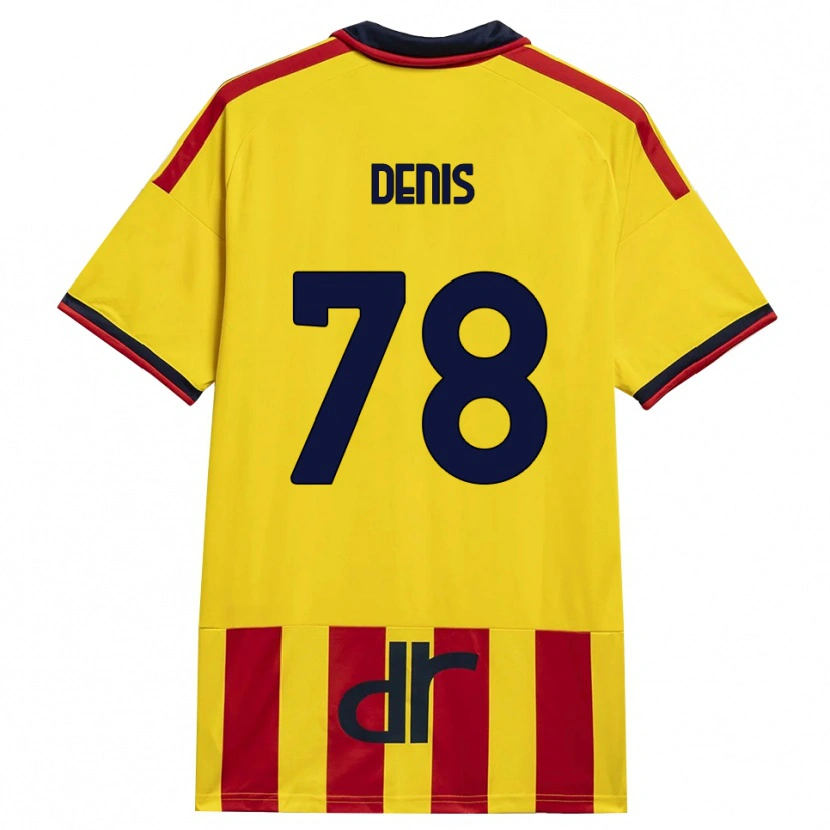 Danxen Hombre Camiseta Max Denis #78 Amarillo Rojo 1ª Equipación 2026/27 La Camisa