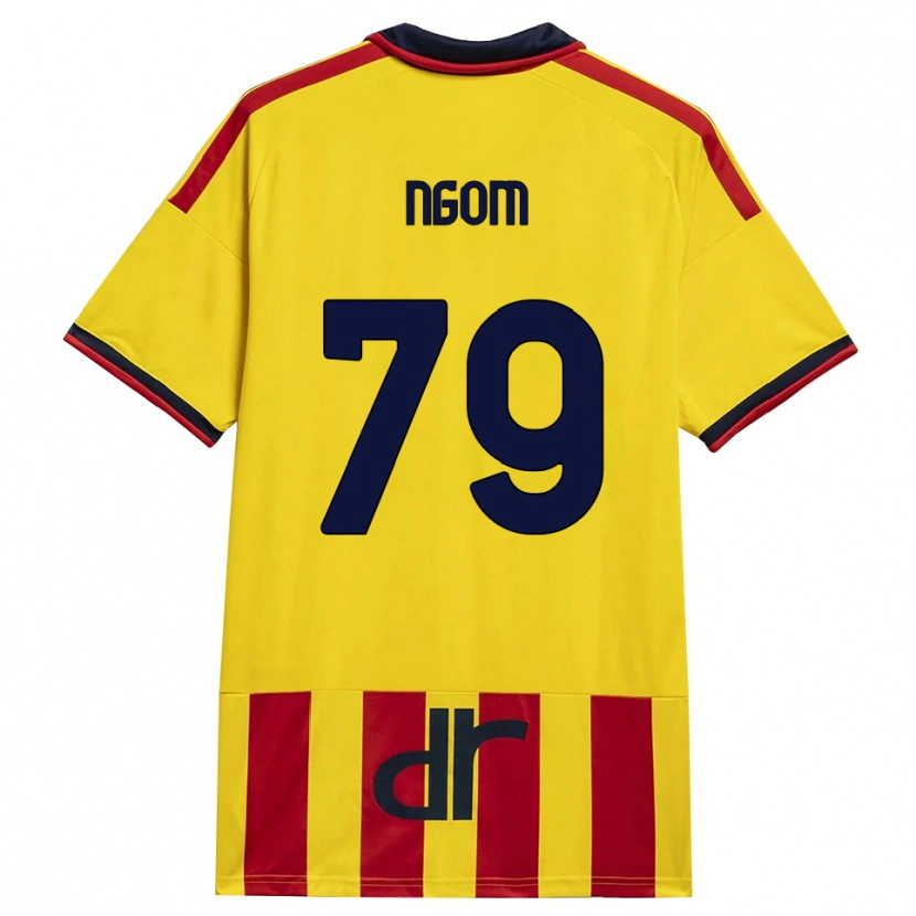 Danxen Hombre Camiseta Oumar Ngom #79 Amarillo Rojo 1ª Equipación 2026/27 La Camisa