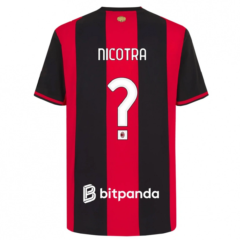 Danxen Hombre Camiseta Riccardo Nicotra #0 Rojo Negro Blanco 1ª Equipación 2026/27 La Camisa