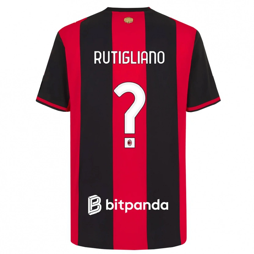 Danxen Hombre Camiseta Samuele Rutigliano #0 Rojo Negro Blanco 1ª Equipación 2026/27 La Camisa