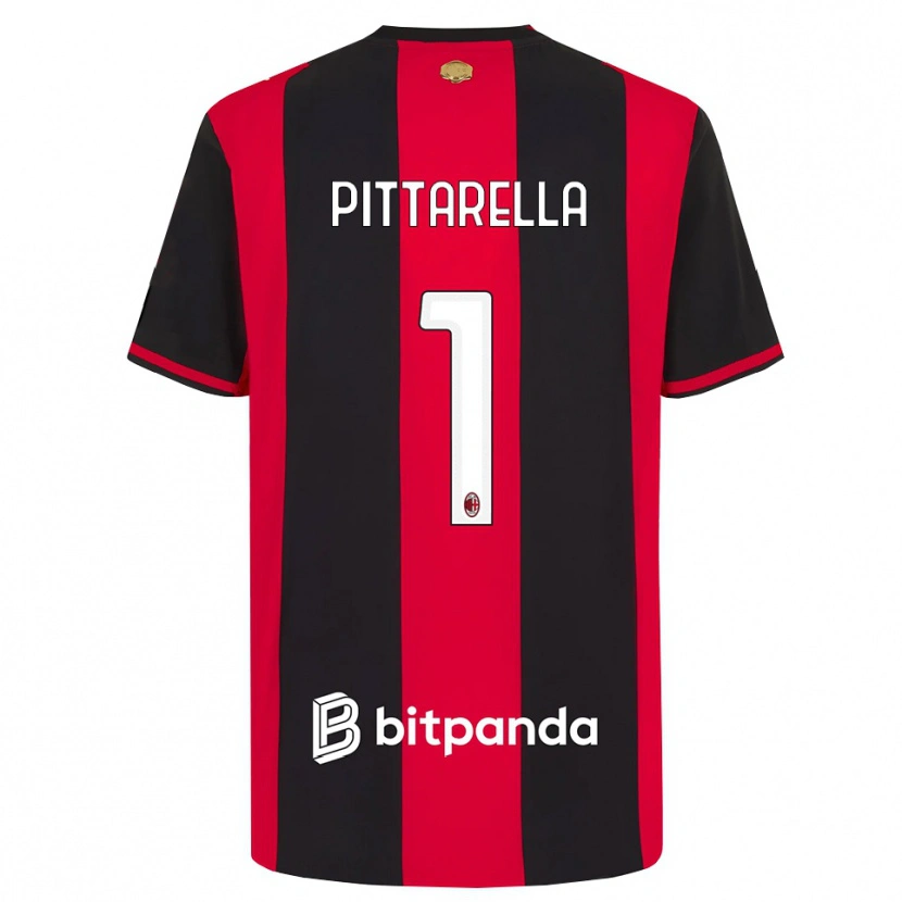 Danxen Hombre Camiseta Matteo Pittarella #1 Rojo Negro Blanco 1ª Equipación 2026/27 La Camisa