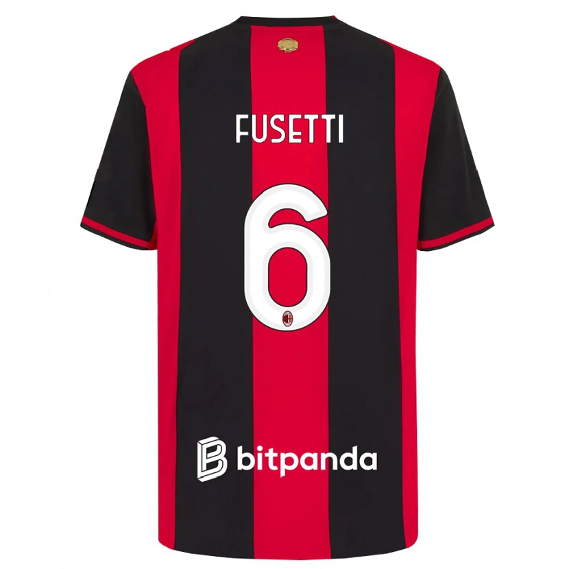Danxen Hombre Camiseta Laura Fusetti #6 Rojo Negro Blanco 1ª Equipación 2026/27 La Camisa