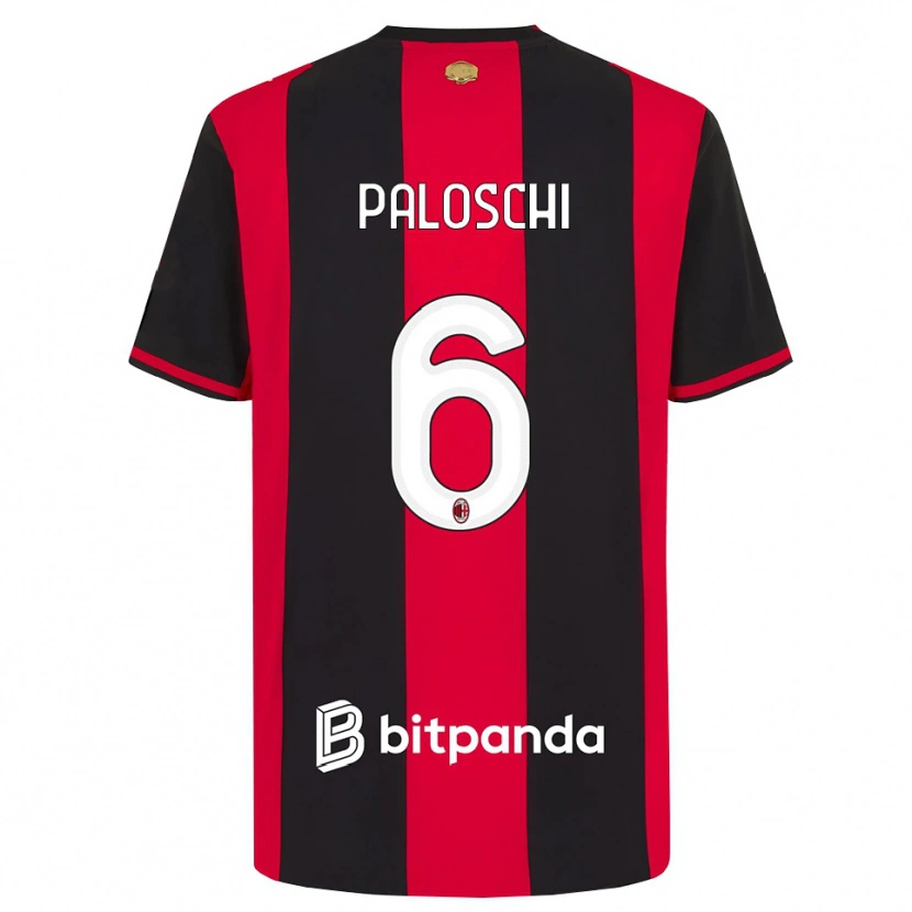 Danxen Hombre Camiseta Dorian Paloschi #6 Rojo Negro Blanco 1ª Equipación 2026/27 La Camisa