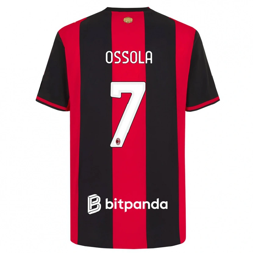 Danxen Hombre Camiseta Lorenzo Ossola #7 Rojo Negro Blanco 1ª Equipación 2026/27 La Camisa