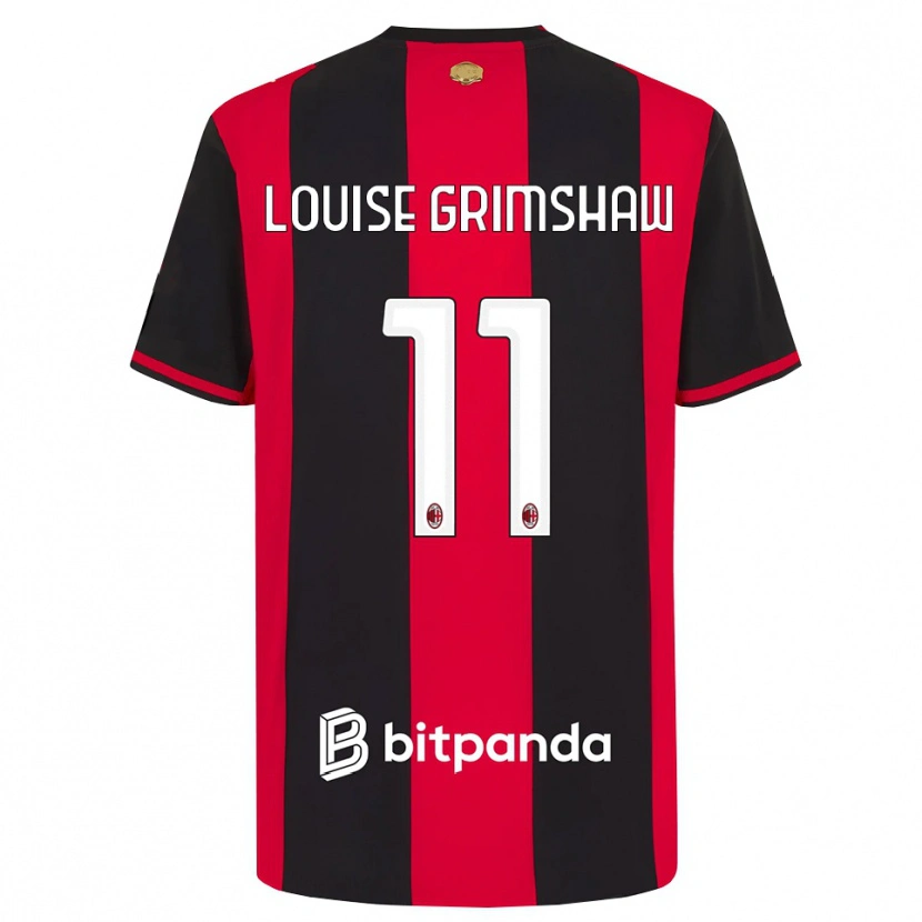 Danxen Hombre Camiseta Christy Louise Grimshaw #11 Rojo Negro Blanco 1ª Equipación 2026/27 La Camisa