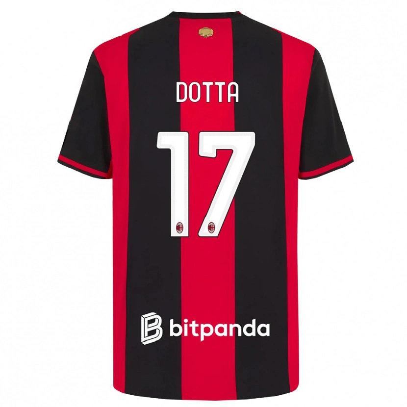 Danxen Hombre Camiseta Cristiano Dotta #17 Rojo Negro Blanco 1ª Equipación 2026/27 La Camisa