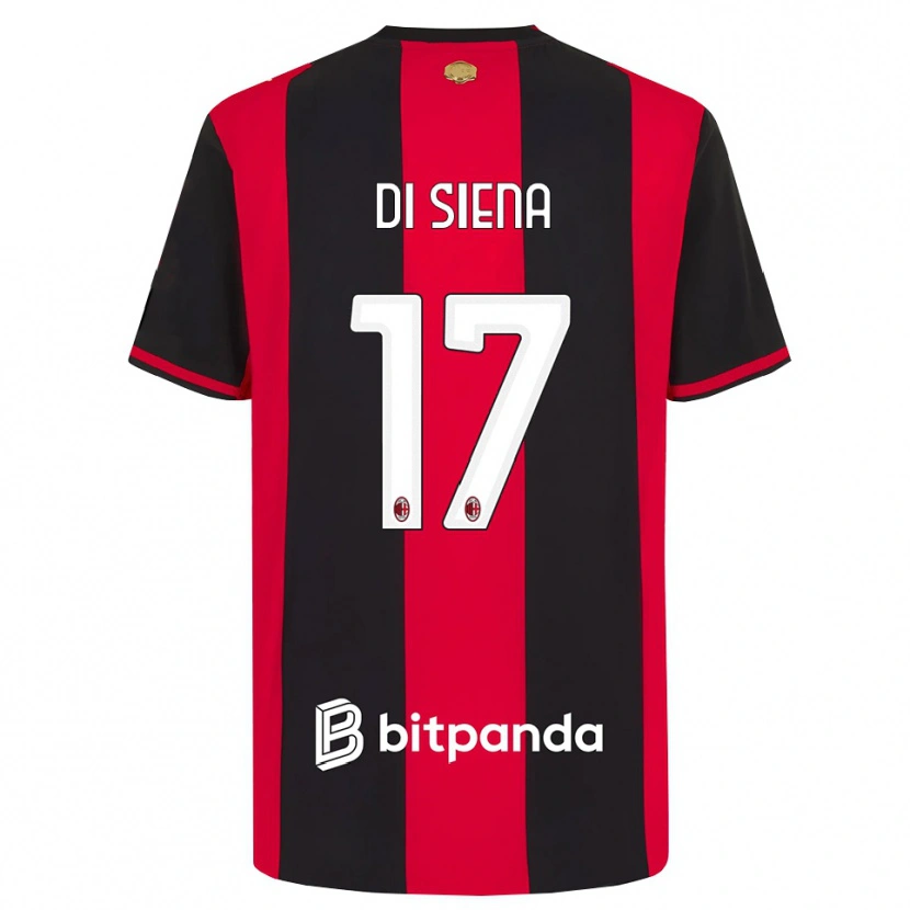 Danxen Hombre Camiseta Andrea Di Siena #17 Rojo Negro Blanco 1ª Equipación 2026/27 La Camisa