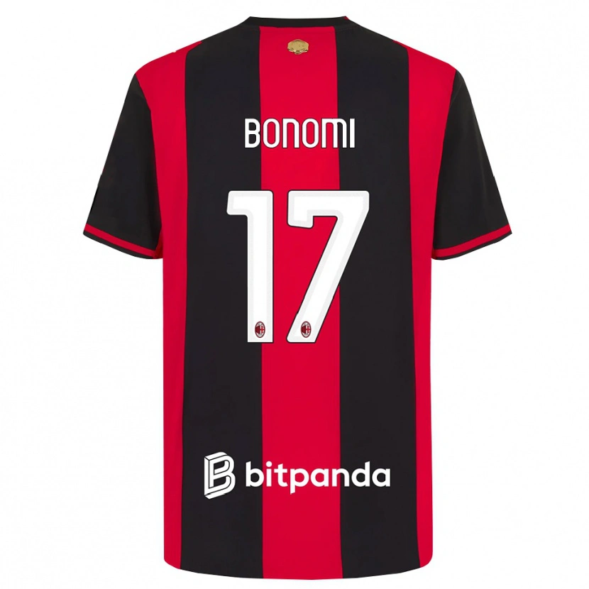 Danxen Hombre Camiseta Francesco Bonomi #17 Rojo Negro Blanco 1ª Equipación 2026/27 La Camisa