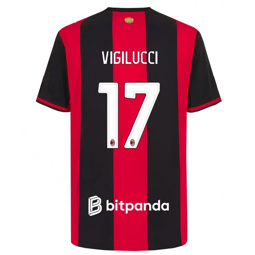 Danxen Hombre Camiseta Valery Vigilucci #17 Rojo Negro Blanco 1ª Equipación 2026/27 La Camisa