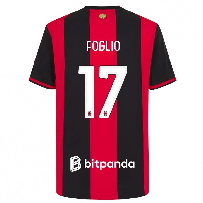 Danxen Hombre Camiseta Christian Foglio #17 Rojo Negro Blanco 1ª Equipación 2026/27 La Camisa