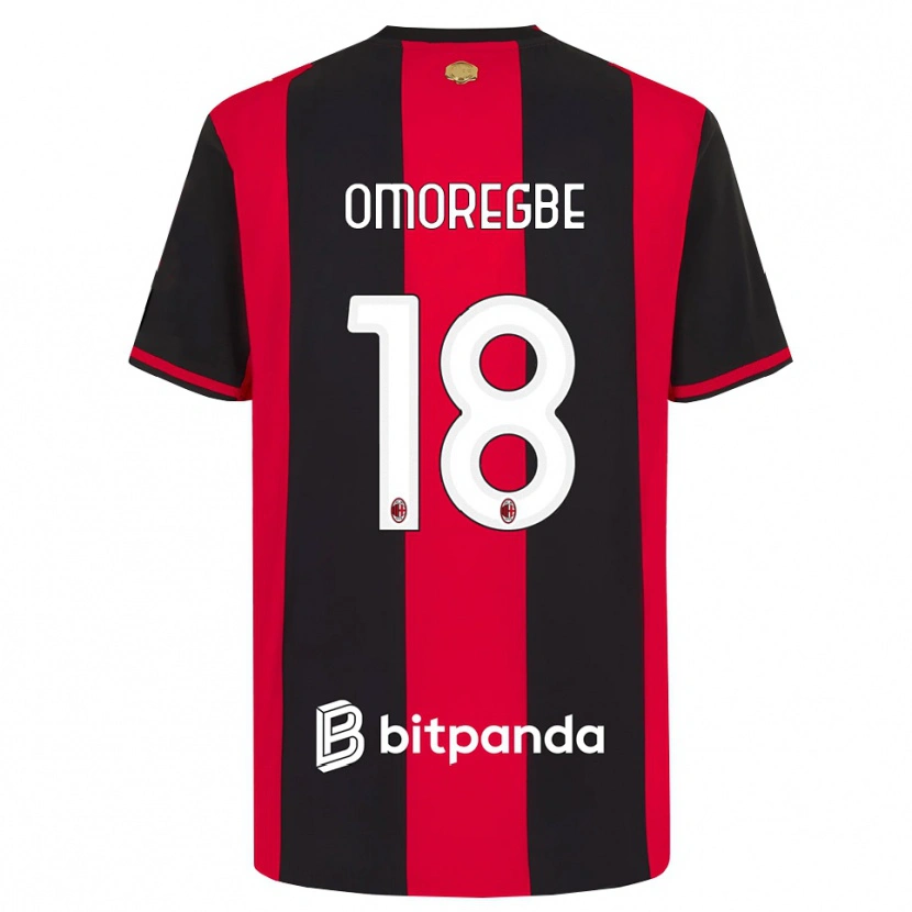 Danxen Hombre Camiseta Bob Murphy Omoregbe #18 Rojo Negro Blanco 1ª Equipación 2026/27 La Camisa