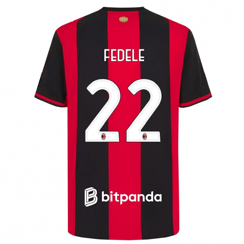Danxen Hombre Camiseta Noemi Fedele #22 Rojo Negro Blanco 1ª Equipación 2026/27 La Camisa