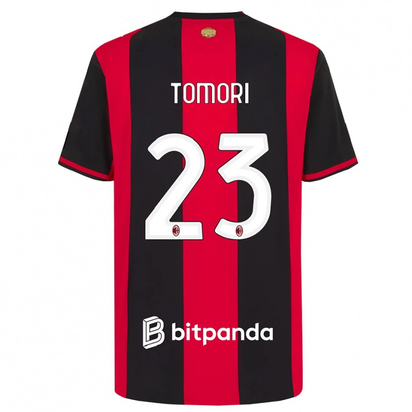 Danxen Hombre Camiseta Fikayo Tomori #23 Rojo Negro Blanco 1ª Equipación 2026/27 La Camisa