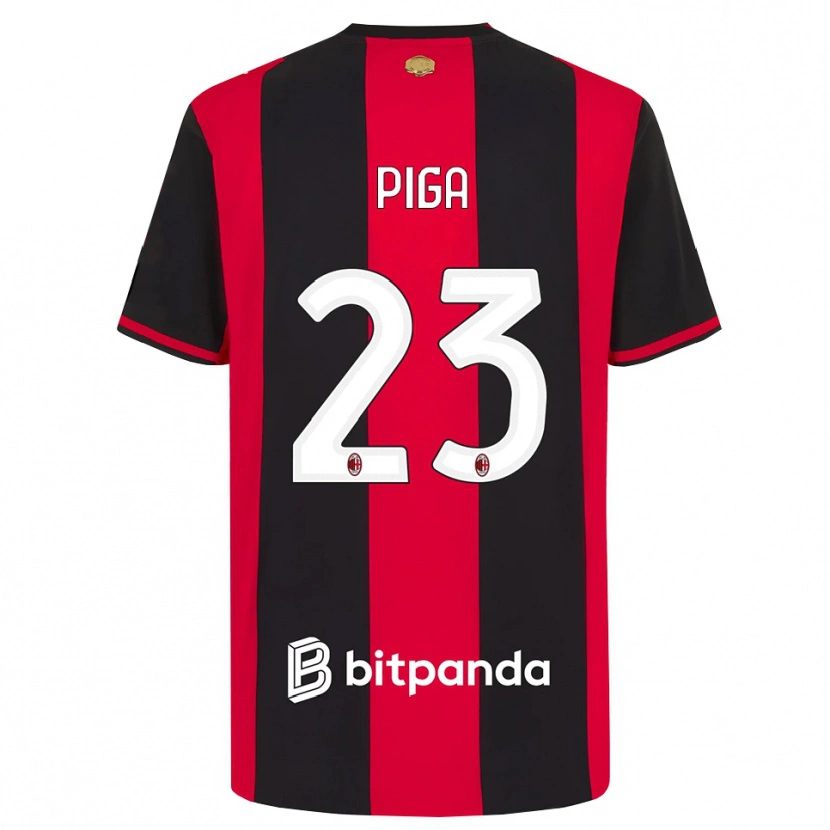 Danxen Hombre Camiseta Julie Piga #23 Rojo Negro Blanco 1ª Equipación 2026/27 La Camisa