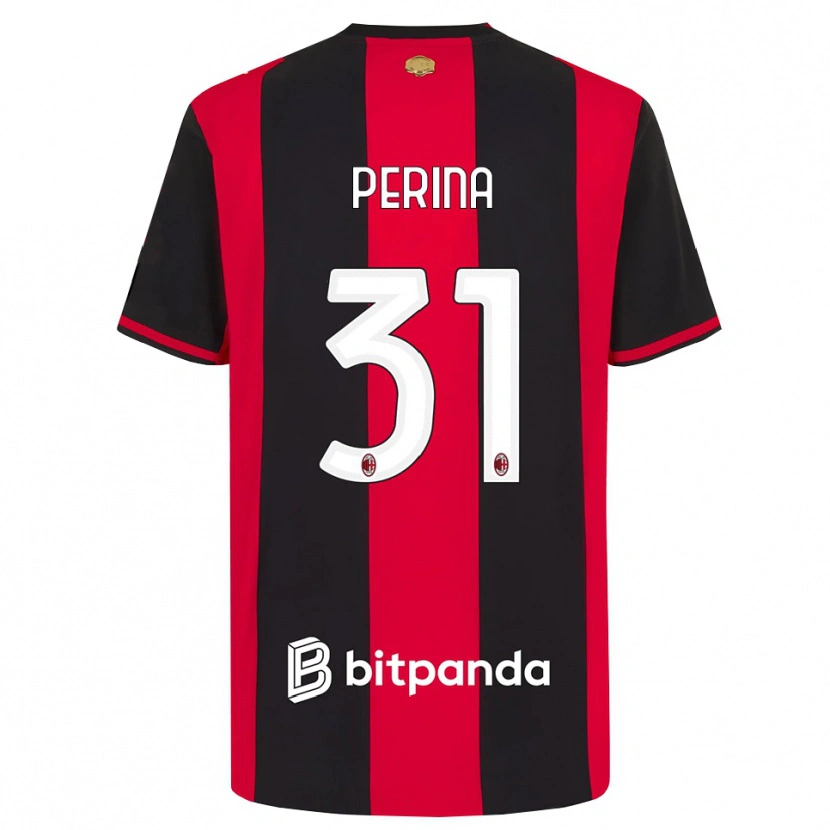 Danxen Hombre Camiseta Gioele Perina #31 Rojo Negro Blanco 1ª Equipación 2026/27 La Camisa